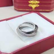 Cartier Trinity 鑽石戒指 對戒 情侶款