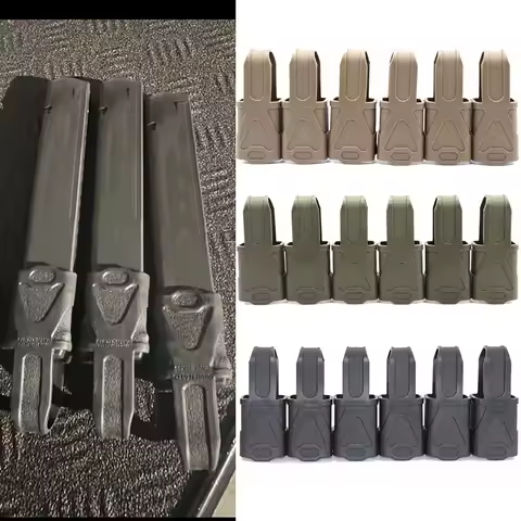 6/10PCS Tactical 9mm Magazine Pouch Rubber Holster Universal Pistol Mag Sleeve Cover for G17 19 Bere