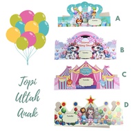 Children's birthday hats, 6 pieces