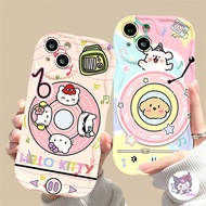 For infinix Hot 40 Pro Hot 40i 30i 30Play infinix Smart 8 7 6 Tecno Spark Go 2024 Spark 20C 20 Pro 10C 10 Note 30 VIP Hot 12 11 10 Fun Cute HelloKitty Dog 3D Wave Edge Soft Case