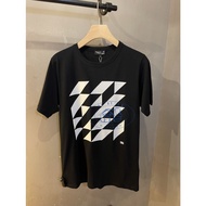 Agnes B. HOMME Geometric Versatile Short Sleeve Round Neck T-shirt for Men  S34JJ