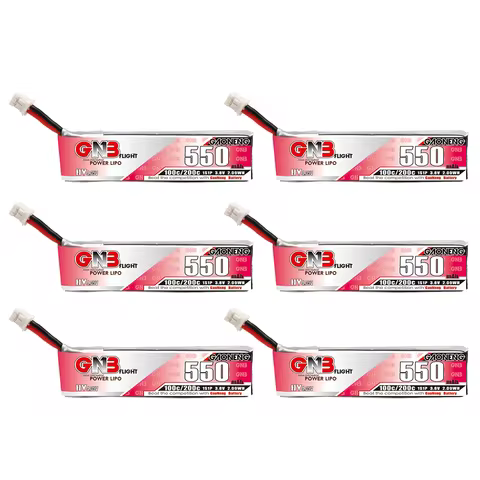GNB 1S 3.8V 550mAh PH2.0 100C/200C Lipo Battery For Racing Drone Helicopter