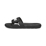 PUMA Womens Cool Cat 2.0 Slide Sandal, PUMA Womens black-PUMA Womens white-white, 8