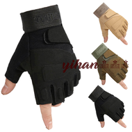 [yihan] Fietsen Motorfiets Tactische Halve Vinger Handschoenen Airsoft Sport Type Militaire Mannen Gevechten Schieten Jacht Ciclismo Motorhandschoenen