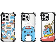Caseti Bugcat Capoo Sticker Magnetic Bounce Case For iPhone 16 15 14 Pro Max Ultra Shockproof Hard C