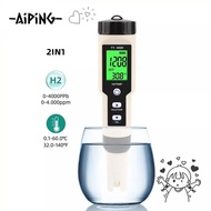 AIPING1 H2 Water Hydrogen Analyzer, with Backlit Hydrogen Tester, Handheld Temperature Detection Lab