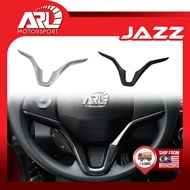 Honda Jazz Fit GK GK5 T5A 3rd Steering V Silver Lining Interior Steering Wheel Cover Trim For Jazz (