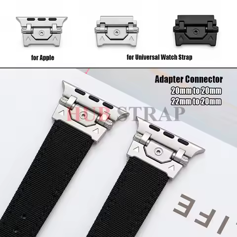 Stainless Steel Watch Band Lugs Metal Connector for Apple 42mm 49mm for Universal Flat End 20mm / 22