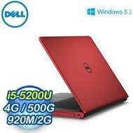 紅色DELL    14UR-1528RTW (Inspiron)i5-5200U/4G/500G/GT920/DRW/