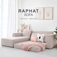 SB Design Square KONCEPT FURNITURE โซฟาเข้ามุมซ้าย รุ่น Raphat สีครีม (234x159x85 ซม.)