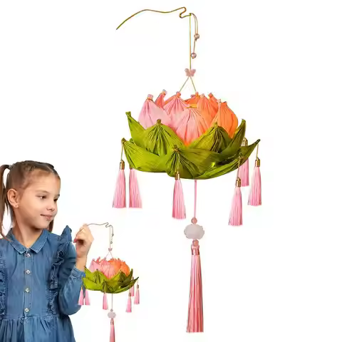 Chinese Flower Light Chinese Lantern Flower Light Lamp Flower Light Making Craft Kit Hand-Held Mid-A