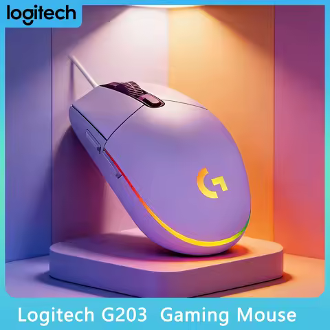 Logitech G203/G102/G402/MX 3S L Wired Gaming Mouse, LIGHTSYNC Illumination, 8000 DPI, 6 Buttons with