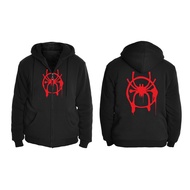 Spider Man Miles Morales Zipper Hoodie Jacket Spiderman Miles Morales Zipper Jacket/ Free Custom Log