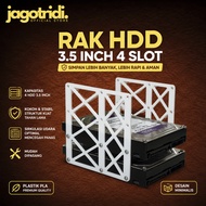 3.5 Inch 4 Slot HDD Rack | HDD Caddy Hard Disk Organizer NAS Server Desktop 3D Print