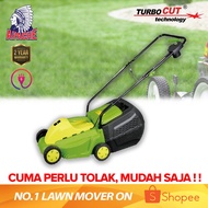 APACHE TurboCUT ZF6117 Electric Grass Lawn Mower| Mesin Rumput | Trimmer Brush Cutter [FREE BLADE IN