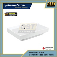 Johnson Suisse Gemelli Rectangular 550 Ceramic Semi Insert Basin Johnson Suisse Basin Set Ceramic Wa