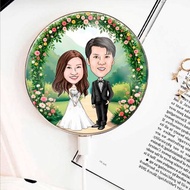 客制化禮物 卡通風人像畫肖像15W無線充電器 蘋果三星手機 QI適用