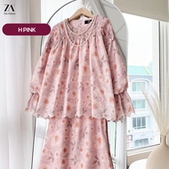 ZOE ARISAH Asfera Kurung Moden Sulam Premium Cotton Embroidery Baju Raya 2026 Kurung Kedah Floral Mu