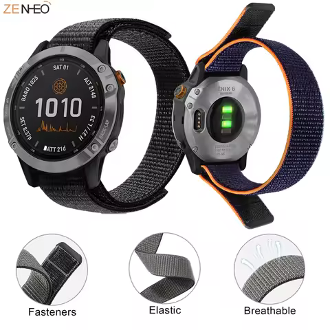 22mm 20mm Watch Band For Garmin Fenix 6 6S Pro/Fenix 5 5S Plus Woven Nylon Strap for Garmin Quatix 6