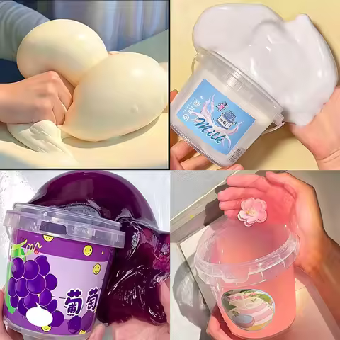 슬라임 Crystal Slime Crunchy Squishy Liquid Slime Expands Bouncing Mud Squishy Slime Bucket Squishy Fid