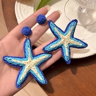 Sea Salt Star Exaggerated Personalized Star Star Earrings Womens Holiday Style Summer Seaside Travel