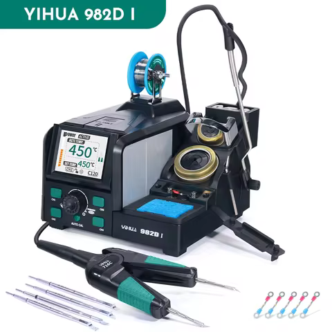 YIHUA 982D-I Digital Soldering Station Micro Soldering Tweezers Precision Welding BGA SMD Rework Sta