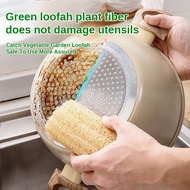 Green Loofah Cleaning Cloths Farmer's Kitchen Cleaning Tools Nonstick Dishwashing Cloths