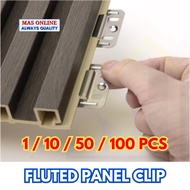 Metal Clips for PVC Fluted Panel Wall Panel Fluted Wall Panel Wood Strips WPC Panel Wall decoration