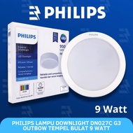 CAHAYA Philips LED Downlight DN027C G3 OB Outbow Round Mount 9 Watt Cool Light Warm Whitenatural