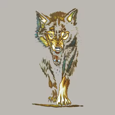 Animal Wolf Heat Transfer Stickers On The Fabric Arts Crafts Ironing T-Shirt Hoodies Patches Diy Hea