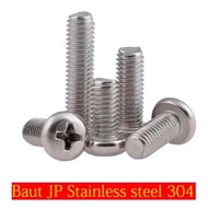 (1pcs) JP M8 x 30 Bolt Philips M8 x 30 Pan Bolt/ 8mm x 30mm stainless steel 304 Anti-Rust Plus Bolt/