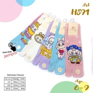 H-891 [6Psg] GIRLS' THUMB SOCKS CHARACTER THUMB SOCKS