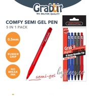 GRABBIT Digno Comfy Semi Gel Pen 0.5mm [5 in 1] GRAB-BP-COM