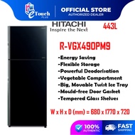 Hitachi 443L 2 Door Inverter X Refrigerator With Dual Fan R-VGX490PM9(GBK) peti sejuk fridge R VGX49