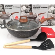 COREL 30cm Periuk Pan Rendang Periuk Batu Stone Granite Induction, Granite Ceramic Stone