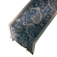 Vintage Table Table Runner Jacquard Branch Flower Paisley Blue Yellow Table Runner for Dining Decor