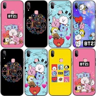 OPPO R9 F1 Plus R9S A16 A16S 2021 A96 4G 5G A76 4G Reno 7z 5G 7 lite A16k A16E find x5 x5 pro TPU Spot black soft bag phone case BTS BT21 Cartoon