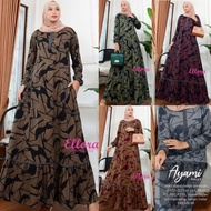 Diora Dress Gamis Diana Denim Ld 105 Busui Saku Samping