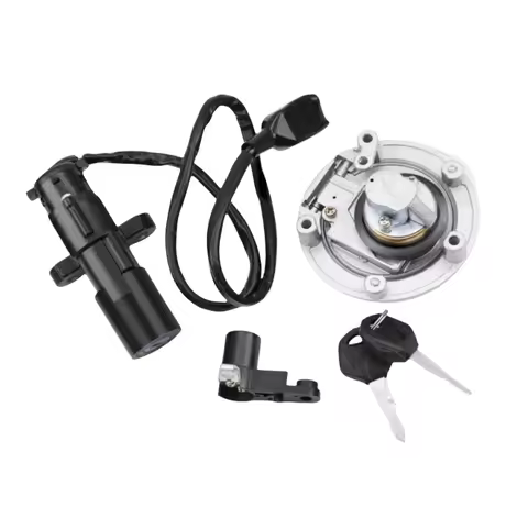 Motorcycle Ignition Key Switch Seat Lock Fuel Tank Gas Cap Cover Set For Yamaha YZF R3 R25 YZFR3 YZF