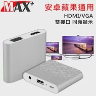 MAX+ 蘋果 安卓 通用轉HDMI/VGA雙視頻MHL影音傳輸器