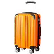 Coolife Luggage Expandable(only 28") Suitcase PC+ABS Spinner 20in 24in 28in Carry on (orange new, M(