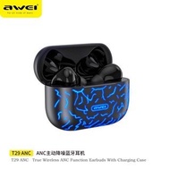 AWEI Gaming Earbuds with Charging Case T29 ANC TWS with ANC Function Waterproof Touch Sensor Bluetooth True Wireless