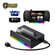 Dock 6-in-1 For Rog Xbox Ally X/Rog X/Steam Deck|Support 4K@120Hz HDMI Gigabit LAN USB-C PD 100W|Wit