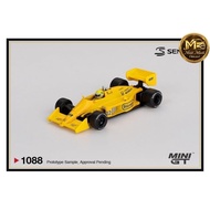 Lotus 99T 12 Ayrton Senna 1987 Monaco Grand Prix Winner car model 1:64 scale MiniGT - MGT0188-BL - C
