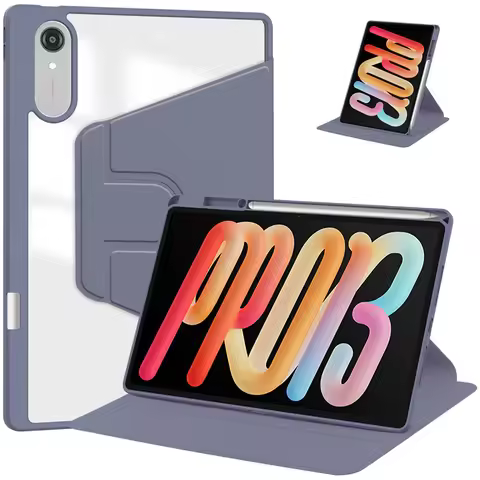 For Lenovo Xiaoxin Pad Pro GT 13 tb378fc Case with Pen Holder 360 Rotating Acrylic Tablet Case For X