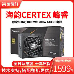 海韻VERTEX峰睿1000W1200W TX1600金牌全模組PCIE 5.0電源ATX3.0