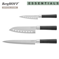 BergHOFF ชุดมีดสแตนเลสสตีล 3 ชิ้น รุ่น Essential-Orient มีความคม สีเงิน1303050