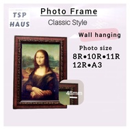 8R|10R|11R|12R|A3  Classic Brown Unique vintage photo frame Wall hanging bingkai gambar Kayu Kerawan