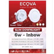 LED Slim Downlight 6 Watt ROUND Down Light 6W ROUND 6500K ECOVA Inbow SNI 6Watt