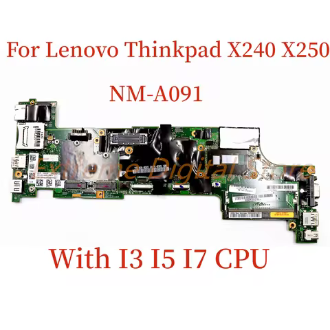NM-A091 For Lenovo ThinkPad X240 X250 Laptop motherboard With I3 I5 I7 CPU 100% Tested Fully Work